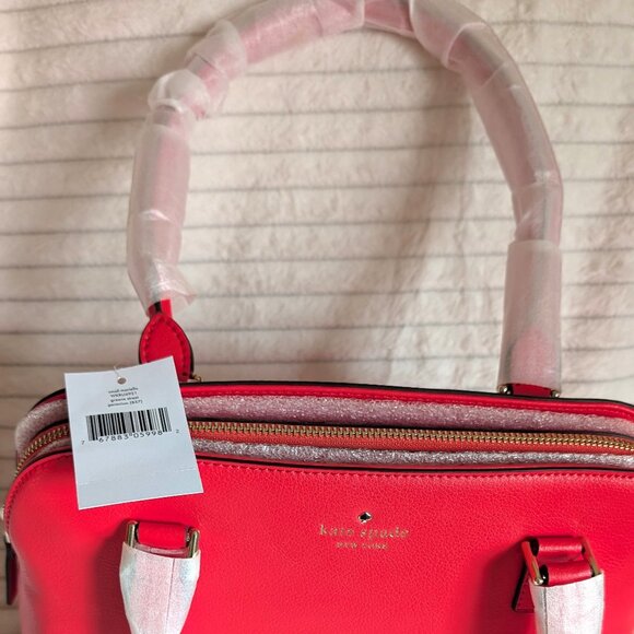 Purse, NWT Kate Spade Small Mariella, Red-Orange Geranium - Picture 3 of 4